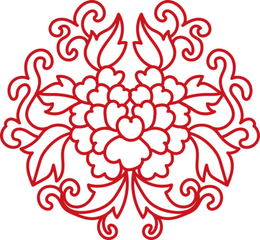 Eski Çince Retro Desen Şakayık Çiçeği