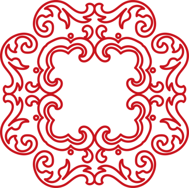 Antik Çin Retro Desenli spiral eğri çerçeve çizgisi