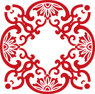 Antik Çin Retro Deseni çiçek eğrisi çapraz çerçeve