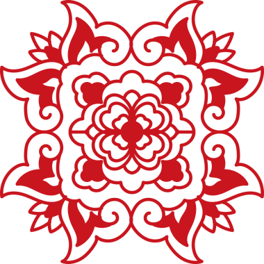 Antik Çin Retro Deseni Botanik Bahçesi eğrisi Çapraz çerçeve çiçek zinciri