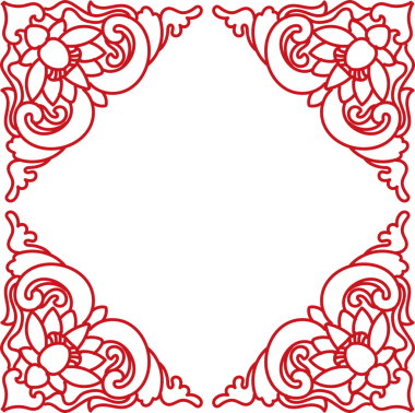 Antik Çin Retro Deseni spiral eğrisi, çiçek ekili çerçeve