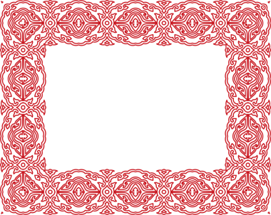 Antik Çin Retro Desenli spiral eğri çerçeve çizgisi