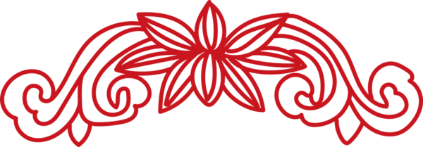 Antik Çin Retro desenli çiçek bitkisi