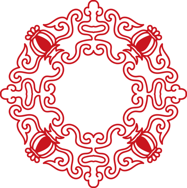 Antik Çin Retro Desenli spiral eğri çerçeve zinciri