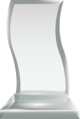 Şeffaf Boş Kristal Cam Ödül Şablonu