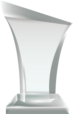 Şeffaf Boş Kristal Cam Ödül Şablonu