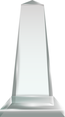 Şeffaf Boş Kristal Cam Ödül Şablonu