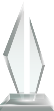 Şeffaf Boş Kristal Cam Ödül Şablonu