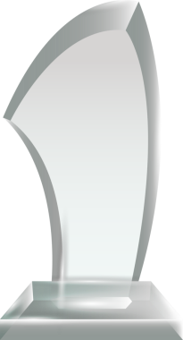Şeffaf Boş Kristal Cam Ödül Şablonu