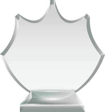 Şeffaf Boş Kristal Cam Ödül Şablonu
