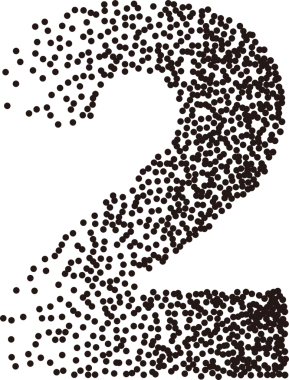 Siyah beyaz nokta gradyan sayı harfi.