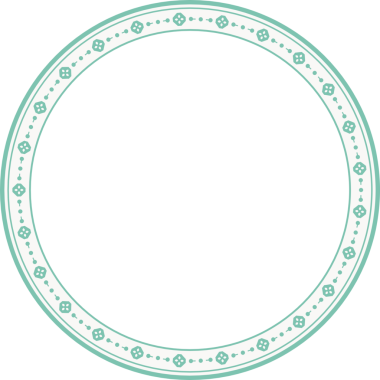 Vintage yuvarlak çerçeve botanik bahçesi soyut model kenar