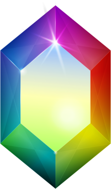 Gökkuşağı rengi fantezi mücevher taşı