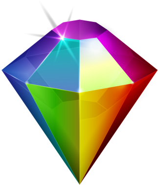 Gökkuşağı rengi fantezi mücevher taşı