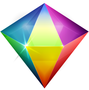 Gökkuşağı rengi fantezi mücevher taşı