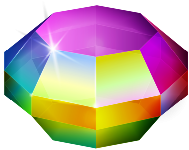 Gökkuşağı rengi fantezi mücevher taşı