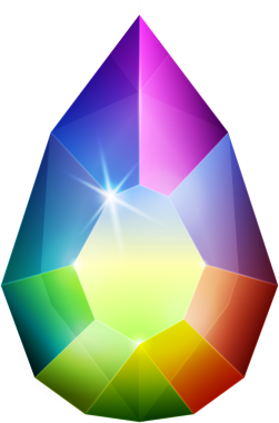 Gökkuşağı rengi fantezi mücevher taşı