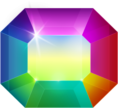 Gökkuşağı rengi fantezi mücevher taşı