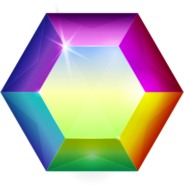 Gökkuşağı rengi fantezi mücevher taşı