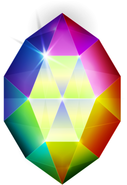 Gökkuşağı rengi fantezi mücevher taşı