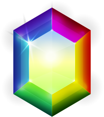 Gökkuşağı rengi fantezi mücevher taşı