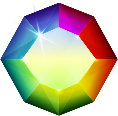 Gökkuşağı rengi fantezi mücevher taşı