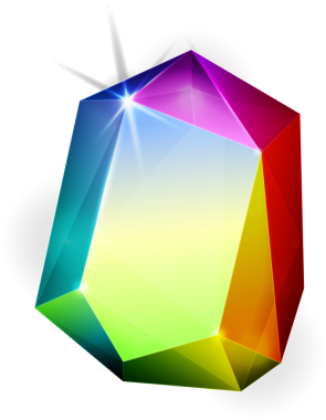 Gökkuşağı rengi fantezi mücevher taşı