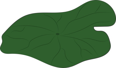 Retro Çin tarzı illüstrasyon zarif nilüfer yaprağı