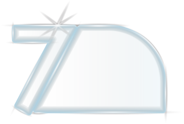 Şeffaf cam bilgili UI şablon numarası etiketleri