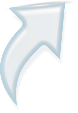 Şeffaf cam bilgi UI şablon ok simgesi