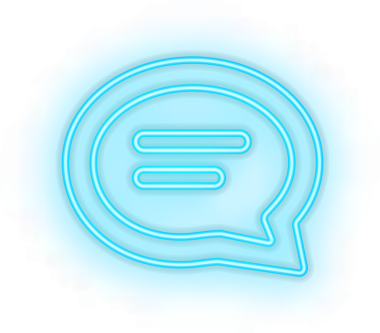 Mavi ışıklandırılmış neon ışıklı simge penceresi çerçevesi