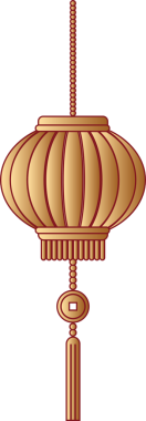 Kırmızı çizgili geleneksel Çin feneri.
