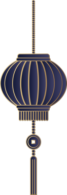 Geleneksel Çin antika kağıtları altın kaplamalı mavi feneri kesiyor.