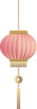 Çin geleneksel antika 3 boyutlu pembe fener. Altın dekorasyon ana hatlarıyla.