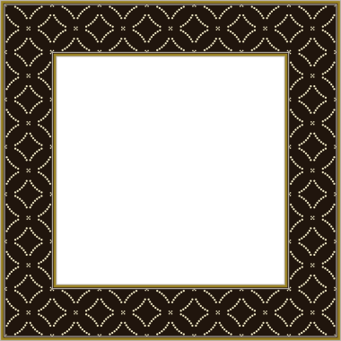 Klasik botanik bahçesi kare çerçeve çapraz çizgi