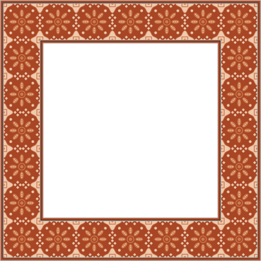 Klasik botanik bahçesi kare çerçeve yuvarlak çiçek nokta kaleydoskop