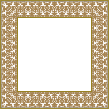 Klasik botanik bahçesi kare çerçeve sarmal eğrisi sarmaşık kaleydoskopu