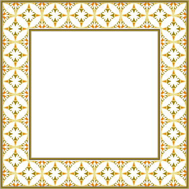 Klasik botanik bahçesi kare çerçeve çapraz çiçek kaleydoskobu