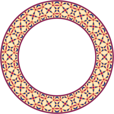 Klasik botanik bahçesi kare çerçeve kırmızı çiçek kaleydoskobu