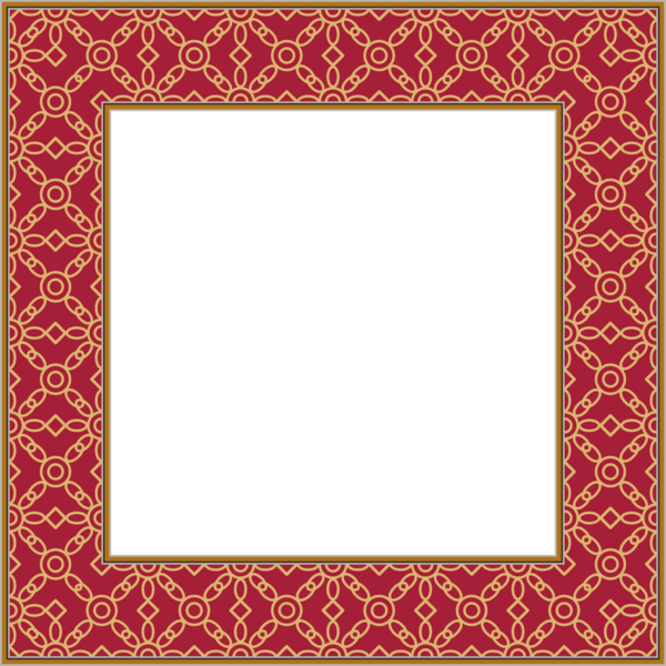 Klasik botanik bahçesi kare çerçeve altın eğri çiçek çizgisi