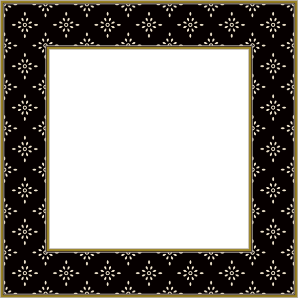 Klasik botanik bahçesi kare çerçeve çapraz çiçek kaleydoskobu