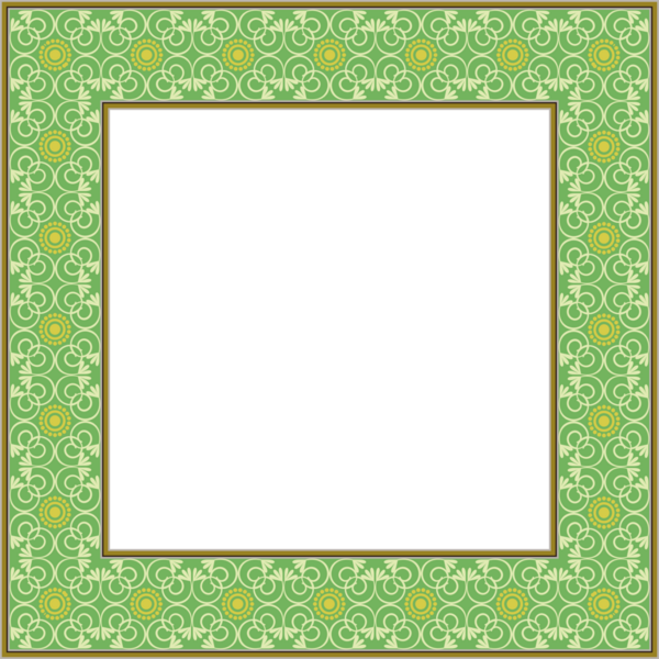 Klasik botanik bahçesi kare çerçeve yeşil sarmaşık yaprağı çiçek etrafında