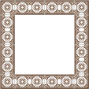 Antika taş çerçeve kahverengi girdap sarmal eğri çapraz sarmaşık kaleydoskop