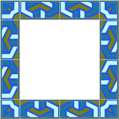 Antika karo çerçeve 3B üçgen geometri çapraz