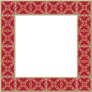 Antika karo çerçeve altın yuvarlak zincir çiçek