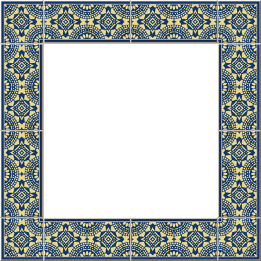Antik karo çerçeve çapraz çizgi çokgen çiçeği