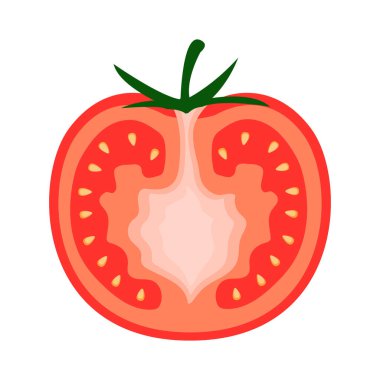 Dilimlenmiş domates çizgi filmi sebze çizimi 