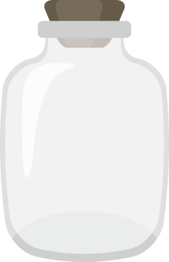 Boş cam şişe karikatür çizimi