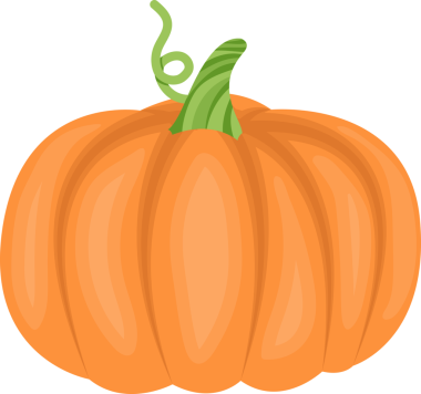 Doğanın sebze yiyeceği balkabağı sonbahar çizgi filmi izole nesne çizimi