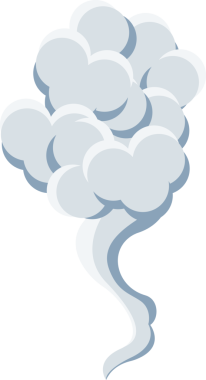 Çizgi film illüstrasyon resmi şeffaf arkaplan dumanı